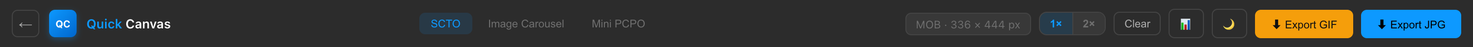 Top navigation bar